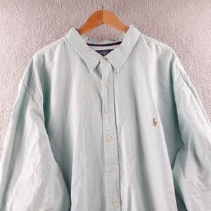 Vintage Ralph Lauren Classic Fit Blue Long Sleeve Button Down Shirt Big 6XB